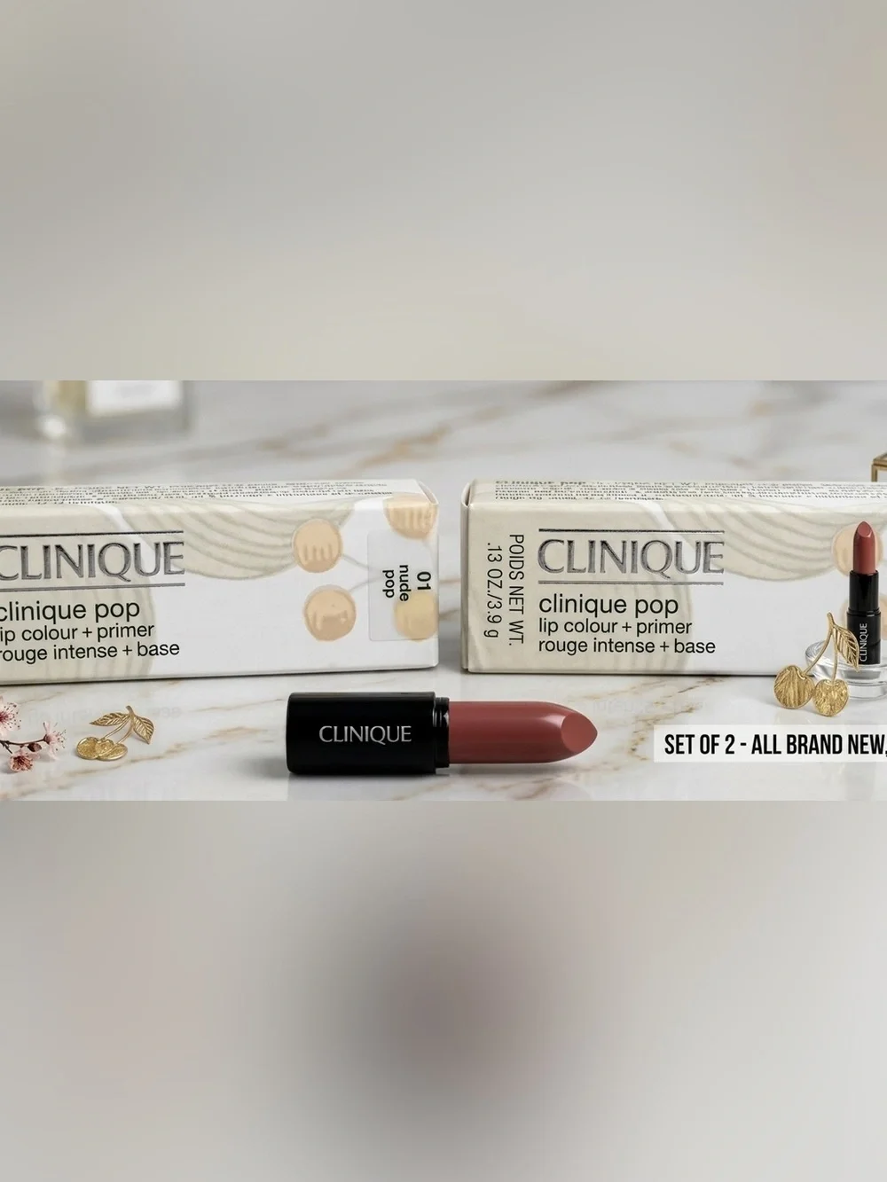 Clinique Nude Pop Lipstick (2)- Shade- Nude Pop
